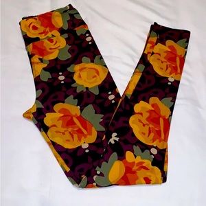 LuLaRoe Leggings - Wine & Gold - Super Soft